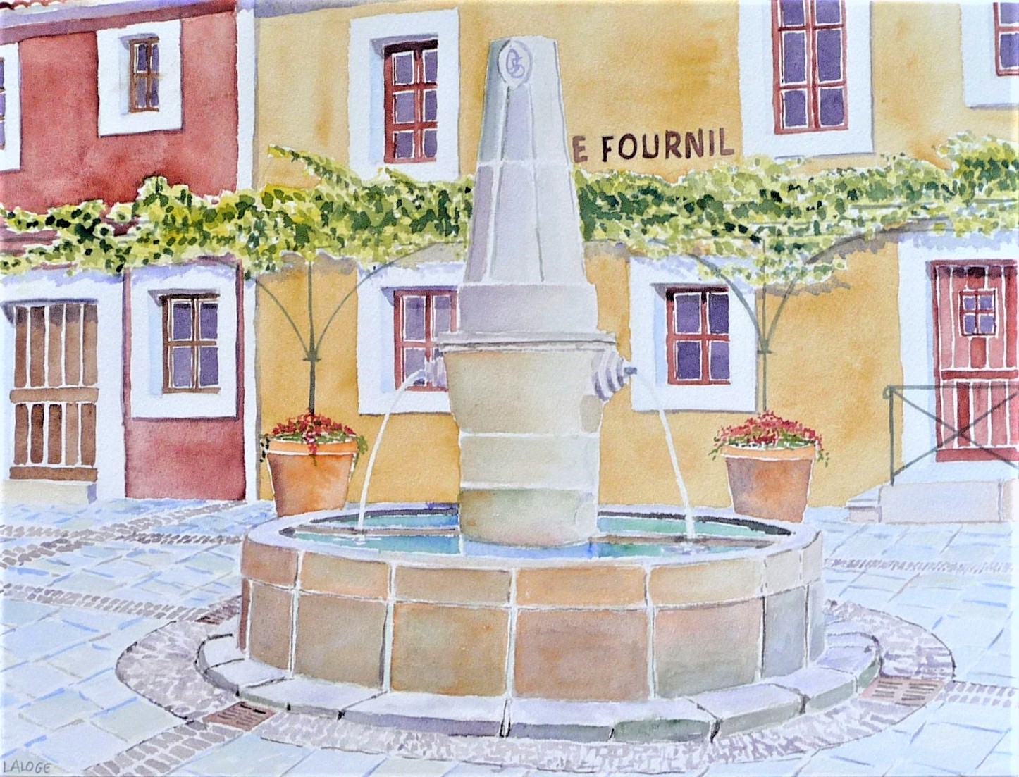 2005-02 - Fontaine de Bonnieux - cadre 40x50 