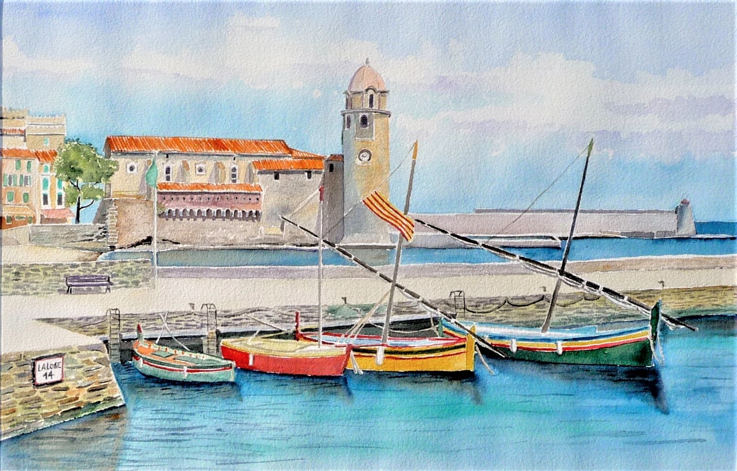 2014-11 - Port de Collioure - cadre 50x70 