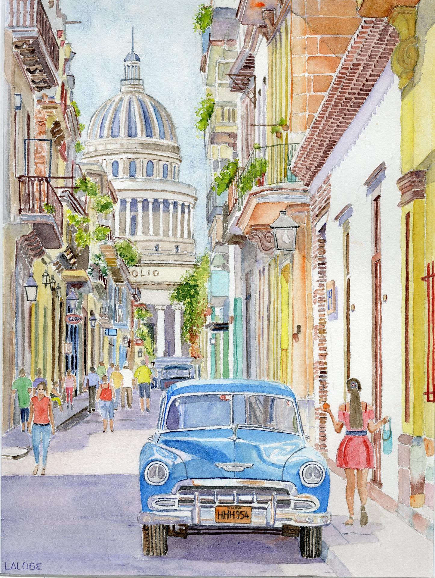 2019-04 - La Havane Rue Brazil - cadre 40x50 - S