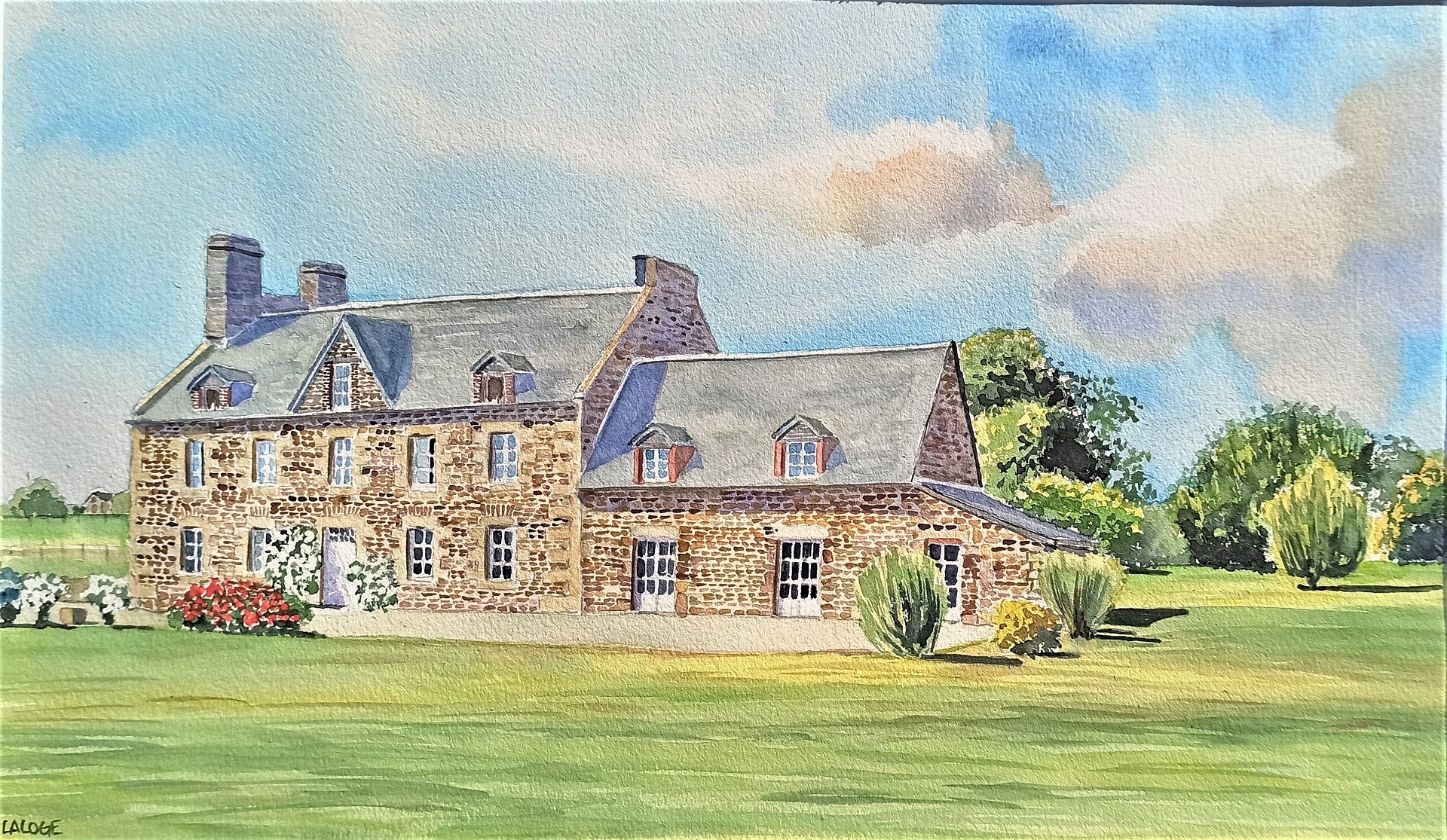 2020-38 - Maison Archevéché Saint-Aubin Préaux - cadre 40x60 - mi