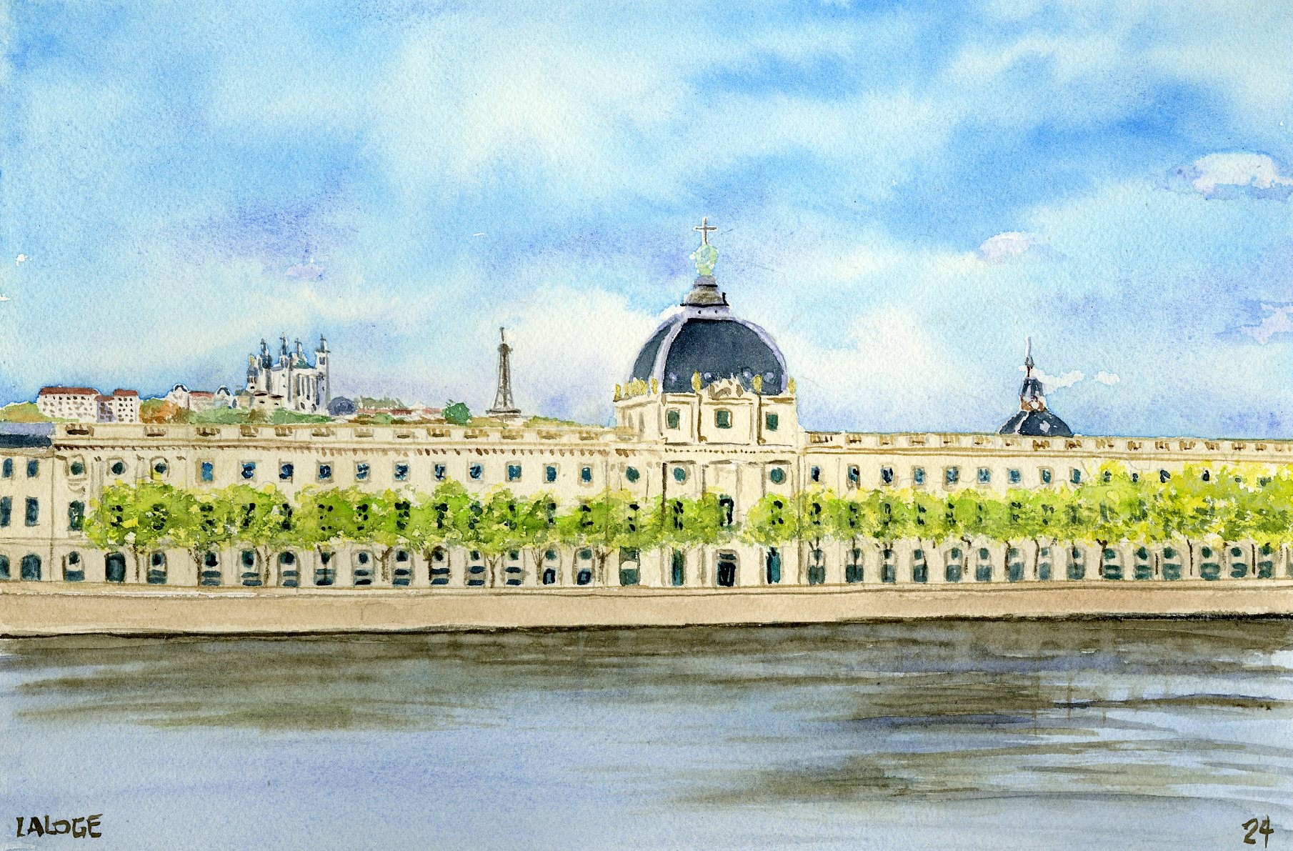 2024-07 - Hôtel Dieu Lyon  - cadre 30x40 S