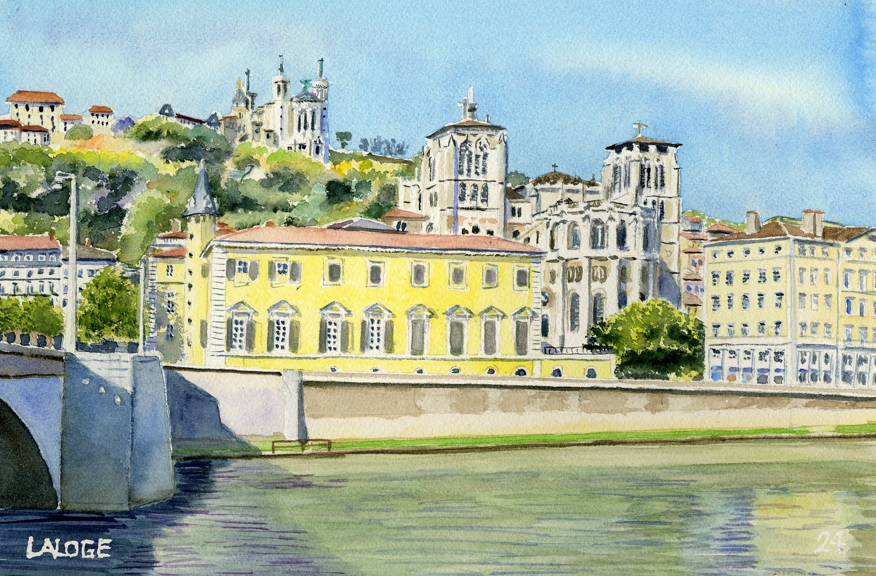 2024-12 - Lyon Quai de Saône Saint-Jean - Cadre 30x40 S