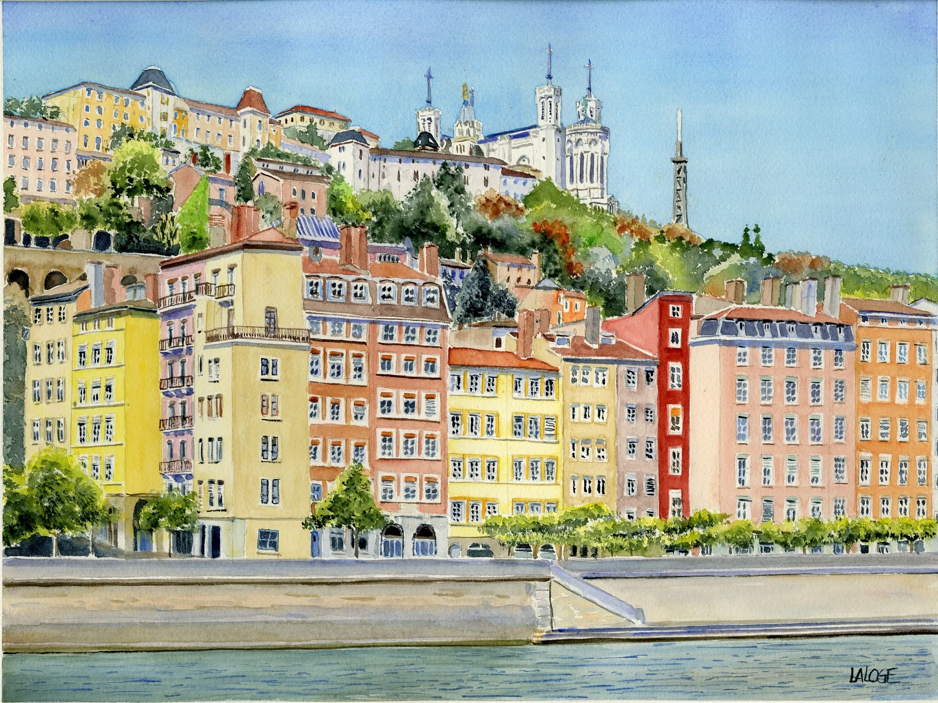 2025-22 - Lyon Quai de Saône - cadre 40x50 - S
